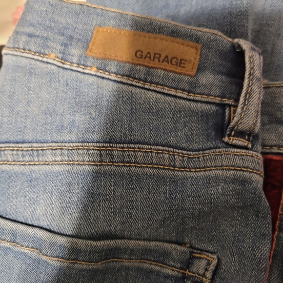 Garage Medium Wash High Rise Jeans-Red Stripe - Picture 7 of 16